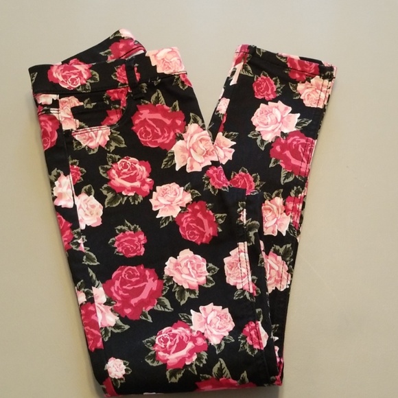 Wonder Nation Floral Super Soft Stretch Jeggings - Picture 6 of 8